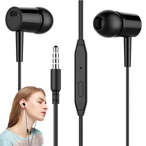 Fones de ouvido com fio com microfone Fones de ouvido leves