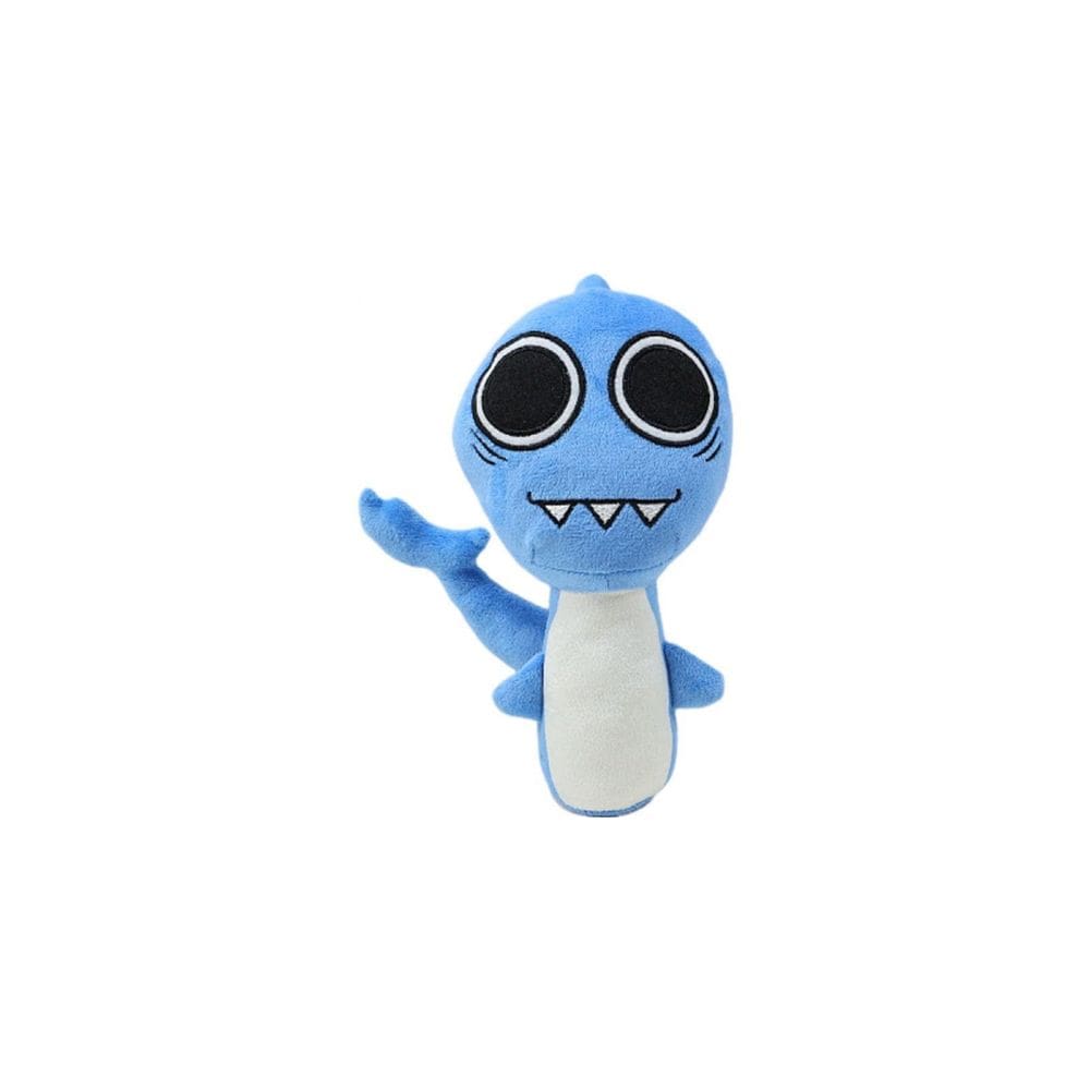 Almofada de pelúcia de pelúcia Sprunki Sharky, decoração de quarto de 25 cm