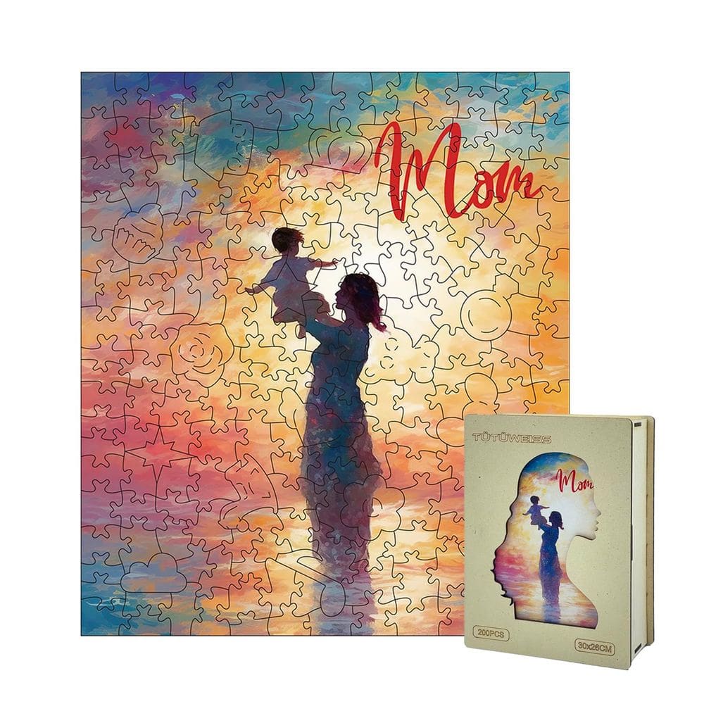 Quebra-cabeça de madeira MQJ-1 200 peças para adultos e crianças 30x26 cm