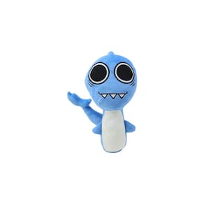 Almofada de pelúcia de pelúcia Sprunki Sharky, decoração de quarto de 25 cm