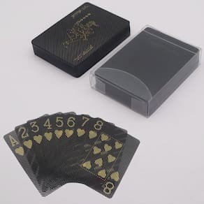 Baralho de cartas de plástico transparente impermeável