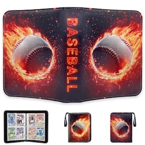 Card Binder Baseball, suporte de 4 bolsos, 400 cartas à prova d`água