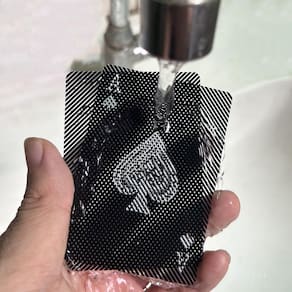 Baralho de cartas de plástico transparente à prova d`água de 54