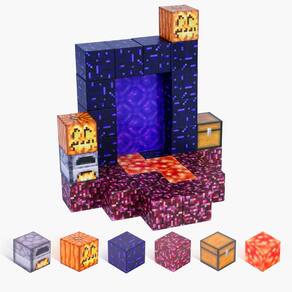 Blocos magnéticos KuabuQu Build Mine World 32 unidades para crianças de 3 a 10 anos