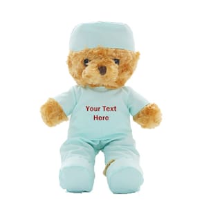 Ursinho de pelúcia de pelúcia Doctor Nurse personalizado 28 cm