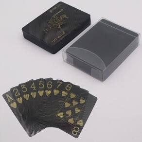 Baralho de cartas de plástico transparente impermeável