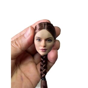 Escultura de cabeça feminina em escala 1/6 para mesa Phicen League VC de 12"
