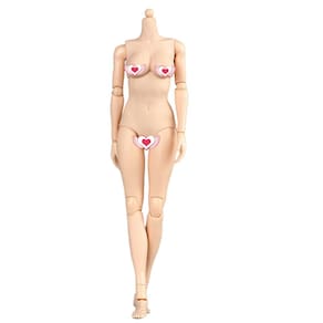 Figura de ação: corpo, escala 1/6, mulher, pele pálida, busto médio
