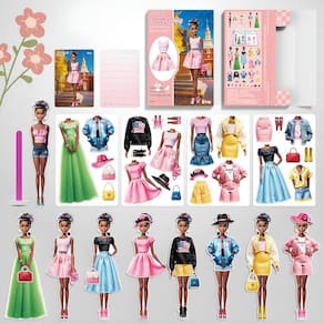 Conjunto de bonecas Magnetic Princess Dress Up Paper para meninas (Eva)
