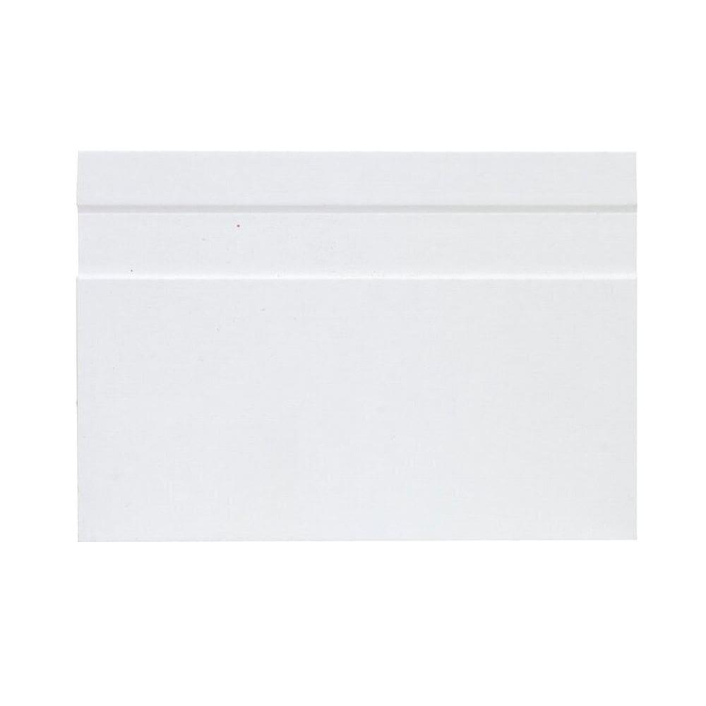 Kit com 24 Rodapé Mdf 15cm X 8cm Suprema Branco