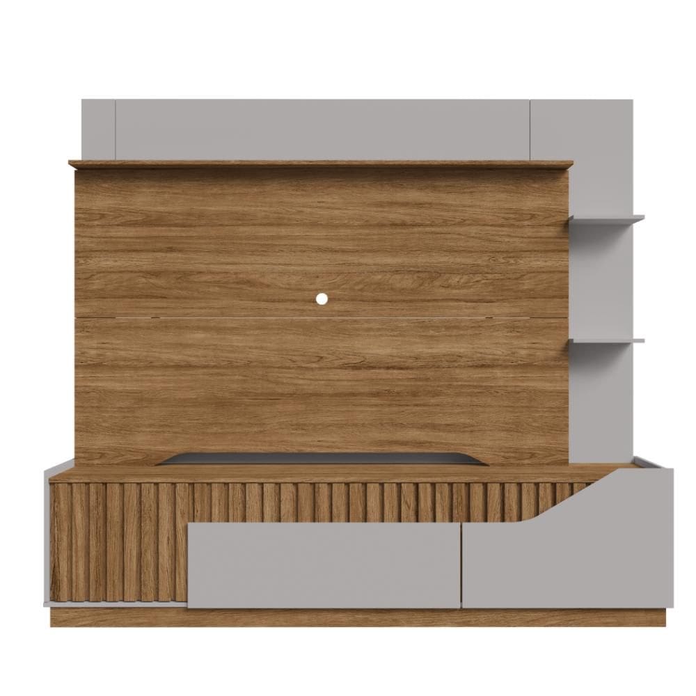 Home Estante Rack Dallas Cinamomo Off White Para TV até 75 Polegadas Bechara