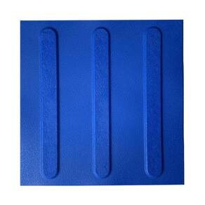 Kit 16 Piso Tátil Direcional Azul Texturizado Pvc 25X25Cm