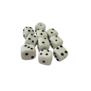Kit c/ 8 Firmas Dados 13 mm Branco e Preto Murano Guias