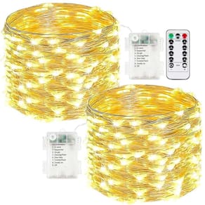 Pacote com 2 LEDs Fairy Lights EXF operado por bateria de 33 m