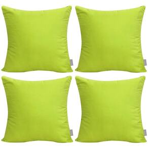 Capa de almofada Thymo 100% algodão 55x55cm verde claro x4