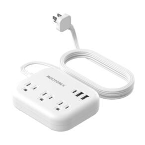 Cabo de extensão plano ROOTOMA de 10 pés com 3 saídas USB 3 1080J