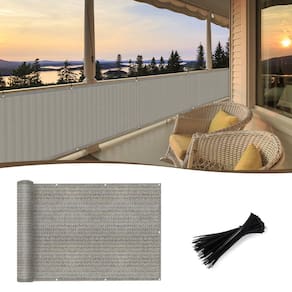 Cerca de tela de privacidade SUNNY GUARD Marrom-Cinza 90x300cm