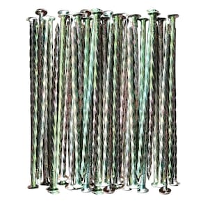 Estacas de relva artificial MAOMBO, metal galvanizado, 35 unidades