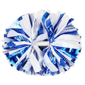Pacote com 2 pompons Cheerleading Hooshing em azul e branco