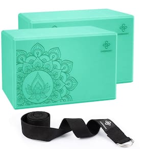 Pacote com 2 unidades de espuma EVA sem látex Yoga Block Overmont