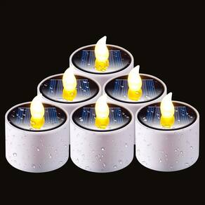 Velas solares Homemory Waterproof para uso externo, pacote com 6