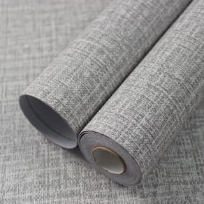 Papel de parede WADILE Grasscloth Peel and Stick cinza claro 4m²