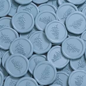 Adesivos Wax Seal UNIQOOO Rosemary Wedding 100 unidades azuis