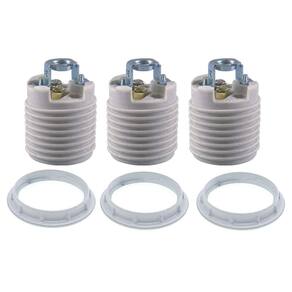 Porta-lâmpadas TWDRTDD Keyless Porcelain E26 de base média (pacote com 3)