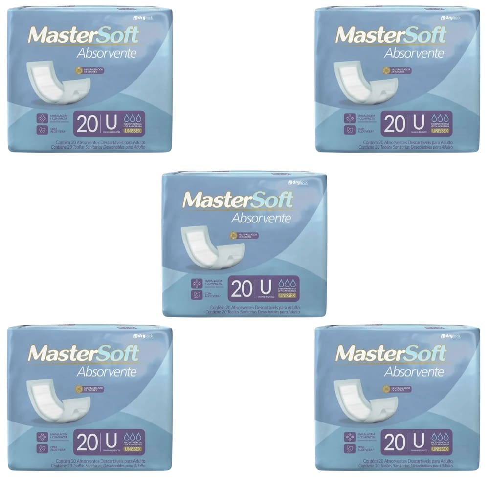 Kit 5 Pacote Absorvente Geriátrico Dry Economics 100 Unidade