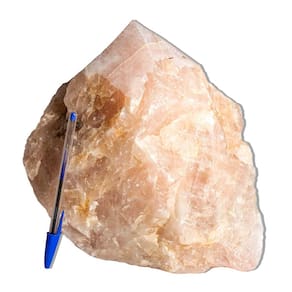 01 Cristal Rosa Pedra Pé e Bico Serrado 8 a 9Kg 20cm Tipo B