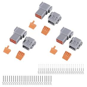 Kit de conectores MUYI DTM04-8P/DTM06-8S 8 pinos IP67 à prova d`água
