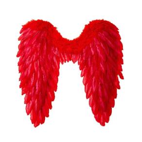 Decoração de Halloween Angel Wings Feather 45x45cm vermelha