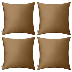 Capa de almofada Thmyo 100% algodão 50x50cm Light Coffee 4x