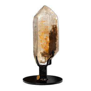 Ponta Quartzo Cristal Pedra Natural Bruto 24cm 3kg com Base