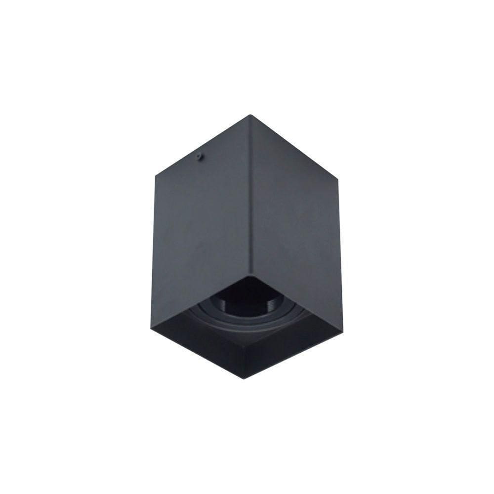 Spot De Sobrepor Astraled Carina Par 20 E27 Quadrado Bivolt Preto Ss-7709