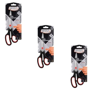 Kit 03 Tesoura Multiuso de Aço Inox 21cm Cabo Emborrachado - BRW