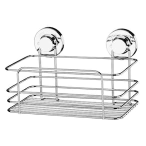 Cesto Multiuso Cromado 18x26,5cm - Aço Sae 1010 - 2 Ventosas