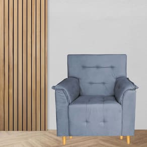 Poltrona Decorativa Valentina Confortável Para Sala Quarto Recepção Grafitte
