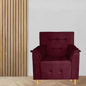 Poltrona Decorativa Valentina Confortável Para Sala Quarto Recepção Bordo