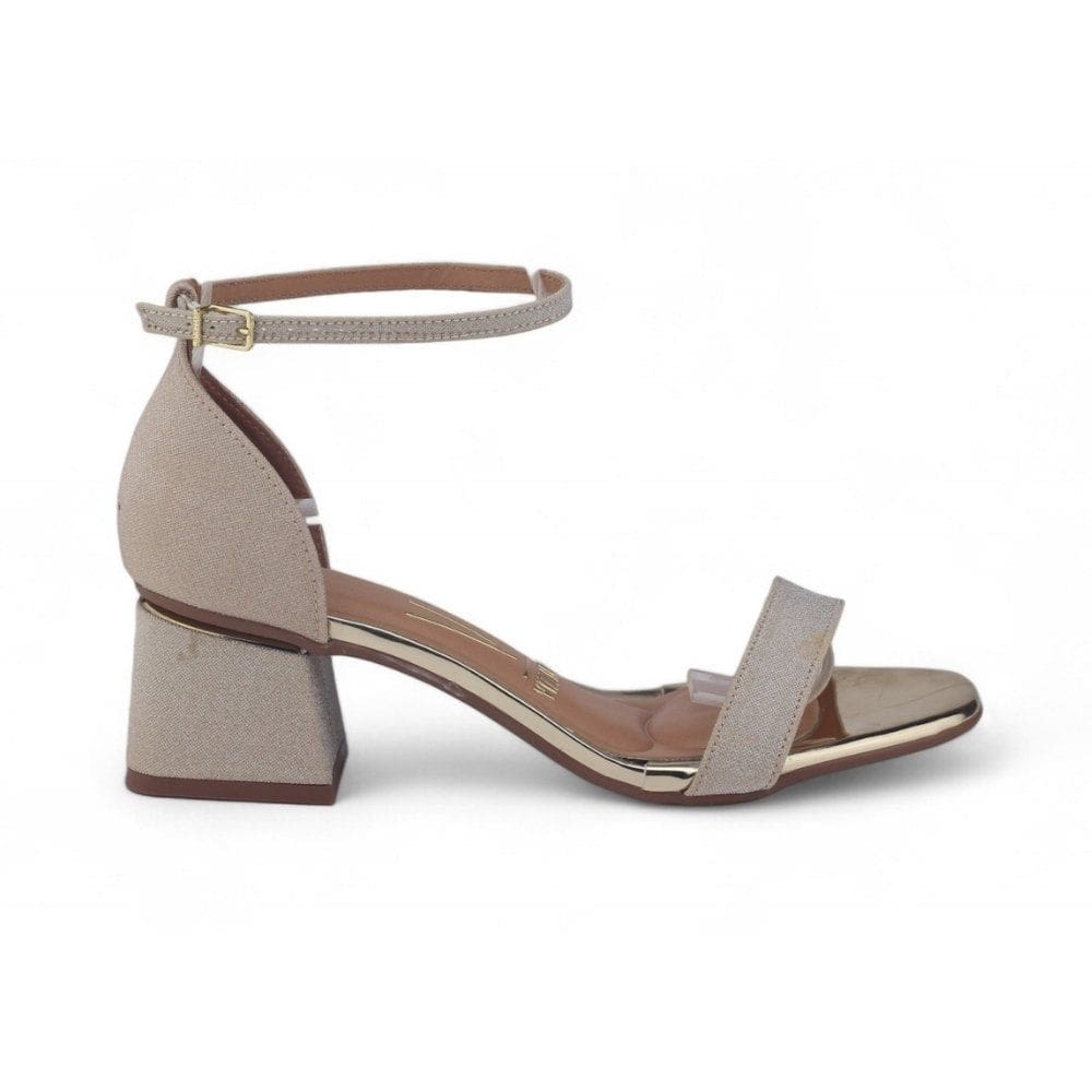 Sandália Feminina Vizzano 6428.104 Metal Glamour Shine Glitter