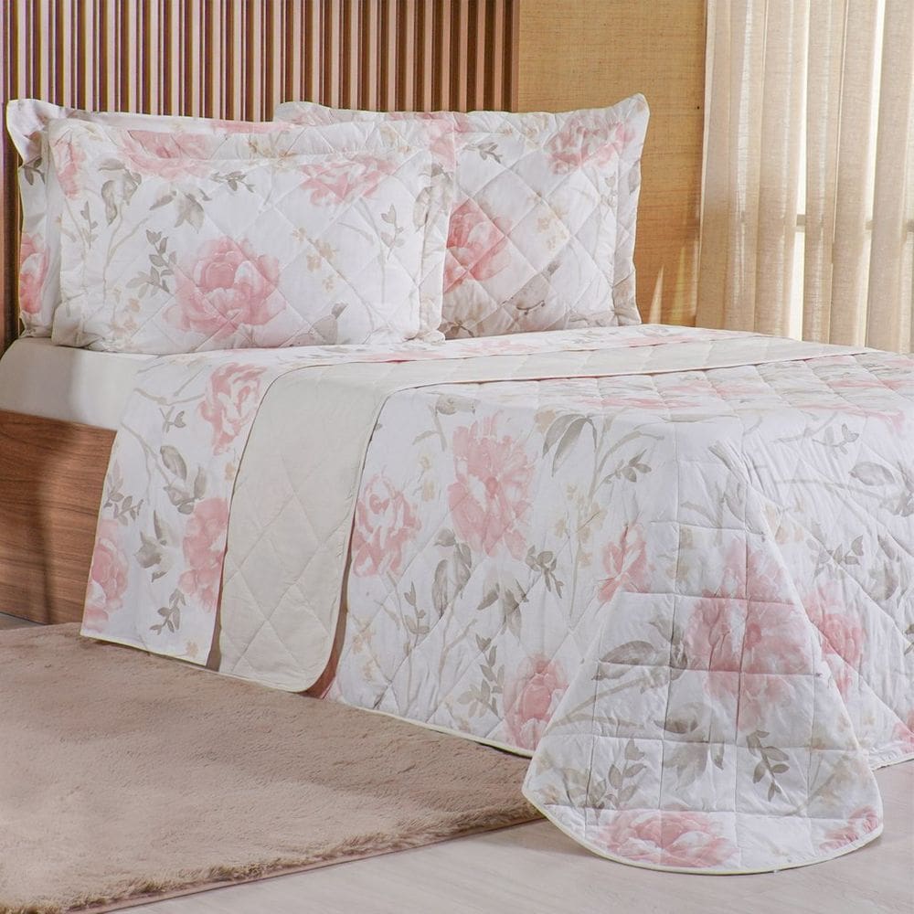 Jogo de Cama Casal 3 Pçs 200 Fios 100% Algodão 140x190x30cm