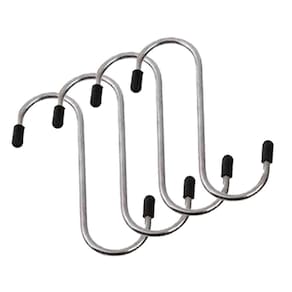 Gancho De Metal Tipo S Multiuso Guarda Roupa 10cm 4 Unidades