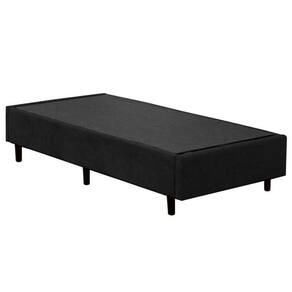 Cama Box Solteiro Suede Serene Preto 88x188x40