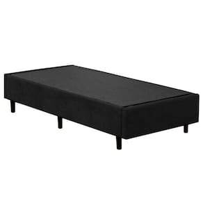 Cama Box Solteiro Suede Serene Preto 88x188x40
