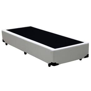 Cama Box Solteiro Sintético Serene Branco 88x188x40