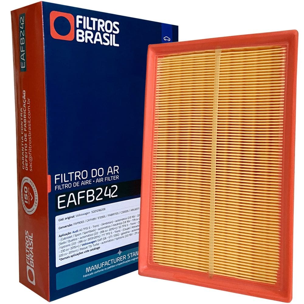 Filtro Ar Motor para VW Golf G6 GTI DSG Gasolina 2014 a 2015