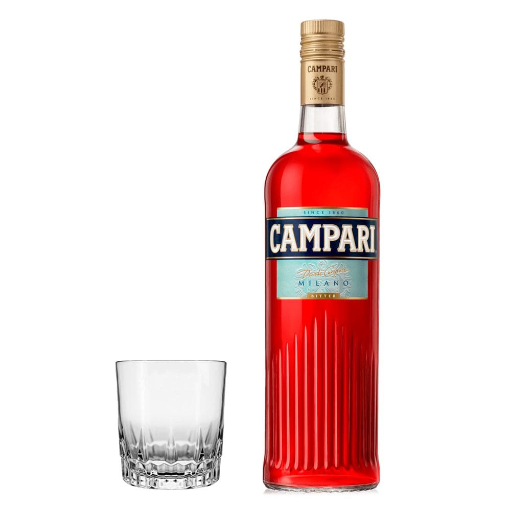 Combo Campari Bitter Milano 998ml + Copo