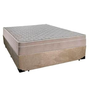 Cama Box Casal Suede + Colchão Serene Molas Ensacadas 138x188x65 Bege