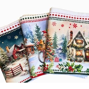 Kit 12 Pano De Prato Decoração De Natal Premium Cozinha Luxo