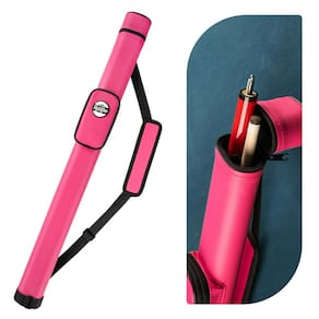 Estojo de bilhar Trymaker 1 × 1 Hard Pool Stick de couro sintético rosa